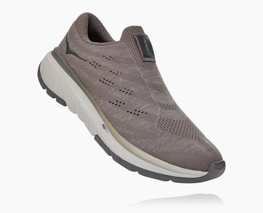 Hoka One One Mens Running Shoes - Cavu 3 Slip - Grey - XDBK02685